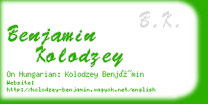 benjamin kolodzey business card